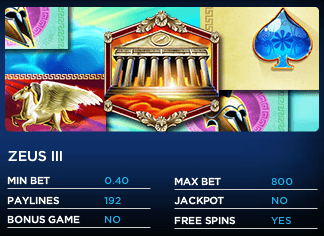Zeus 3 Slots Game